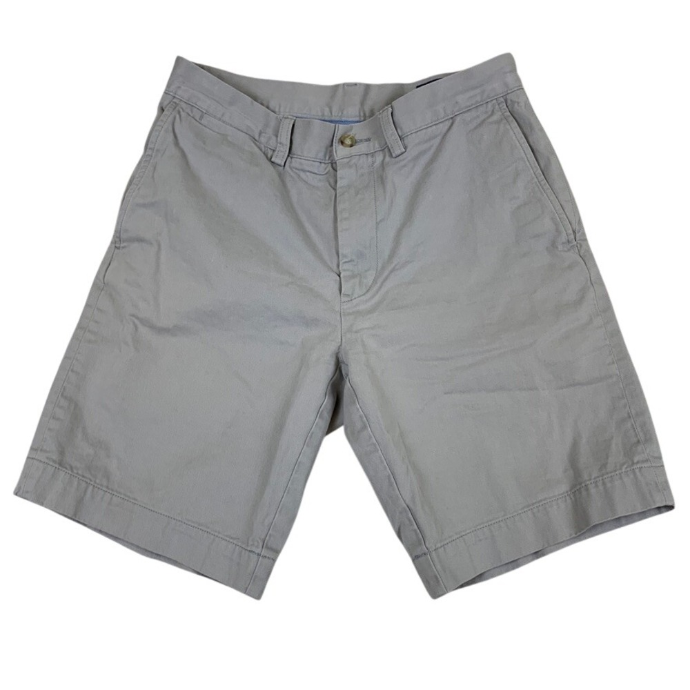 Polo Ralph‎ Lauren Classic Fit 9" Chino Shorts Mens 29 Grey Cotton Twill 1465